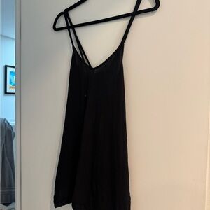 Black Spaghetti Strap Top express tunic style size XS with lace on bottom